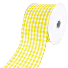 Gingham Canvas Wired Ribbon, 2-1/2-Inch, 10-Yard