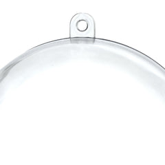 Clear Acrylic Fillable Christmas Ball Ornament, 4-Inch