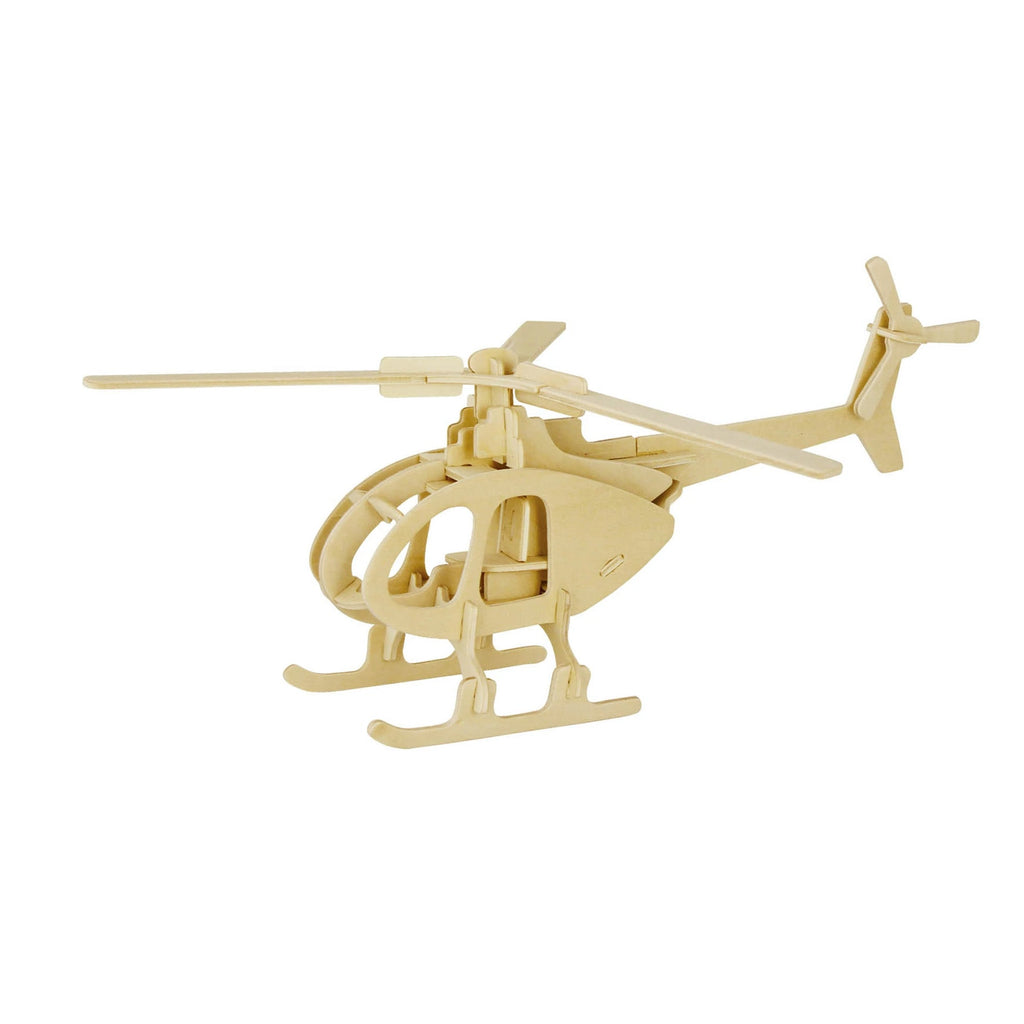 Helicopter 3D Wooden Puzzle, 10-1/2-Inch