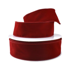 Christmas Velvet Wired Edge Ribbons