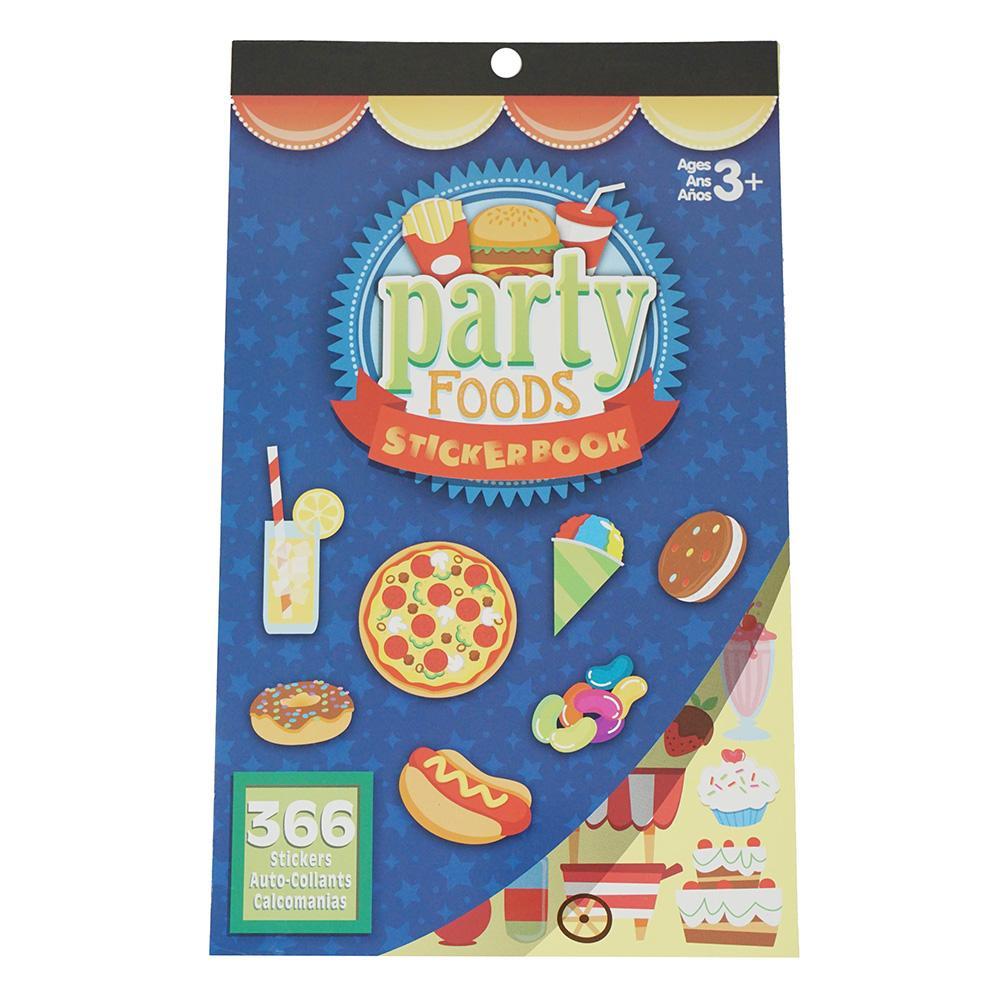 Party Food Craft Sticker Book Assortment, 366-Piece