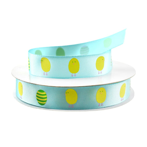 Easter Chick Hatchlings Satin Ribbon, 5/8-inch, 10-yard