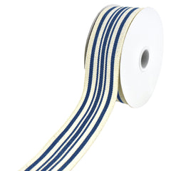 Woven French Stripes Wired Ribbon, 1-1/2-Inch, 10-Yard