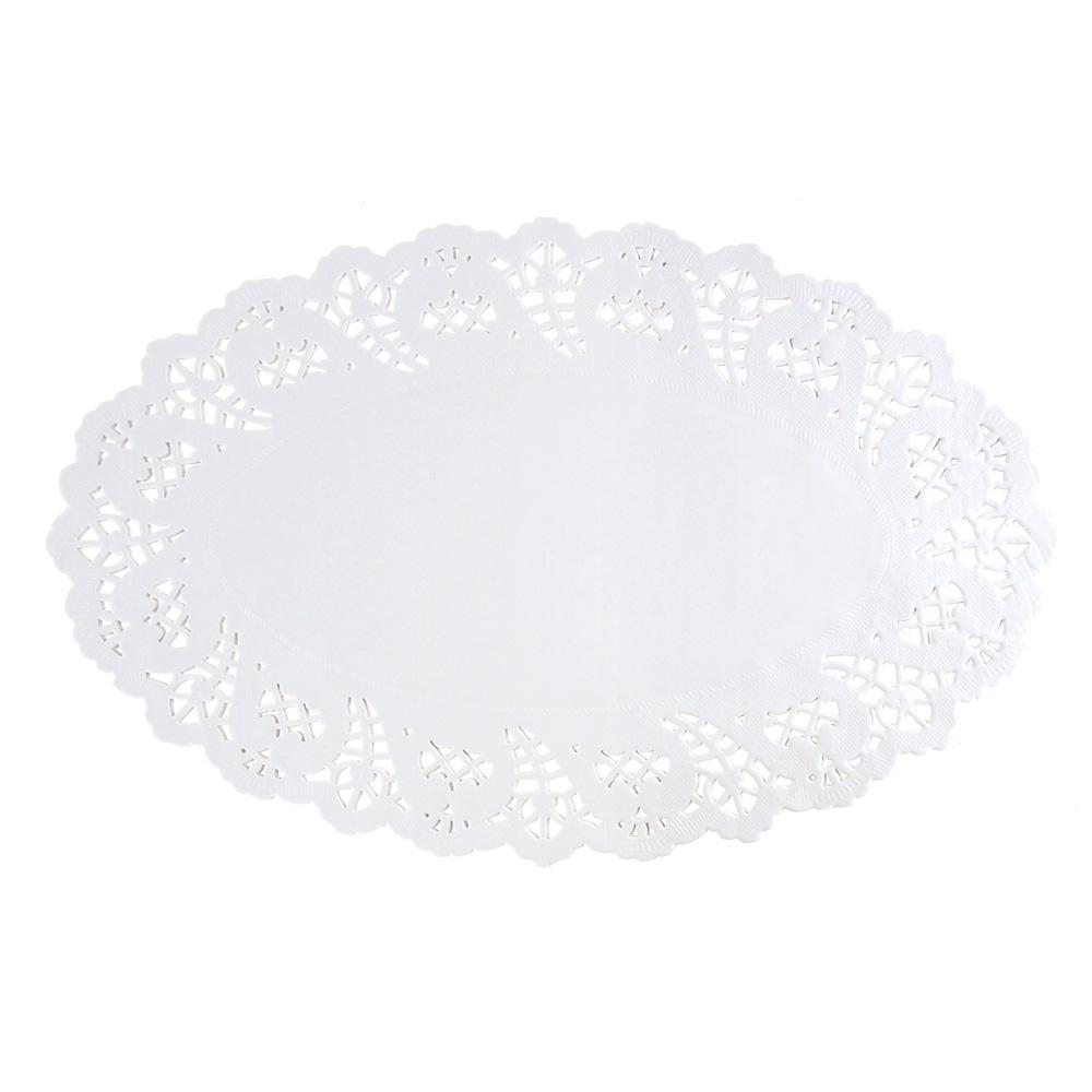 White Oval Lace Doilies, 12-1/2-Inch, 20-Count