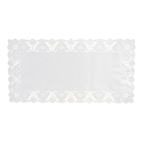 White Rectangular Lace Doilies, 15-1/2-Inch, 20-Count