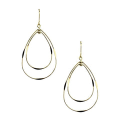 Geometrical Tear Drop Dangle Earrings, 1-1/2-Inch