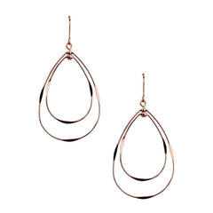 Geometrical Tear Drop Dangle Earrings, 1-1/2-Inch