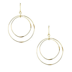 Concentric Circle Drop Earrings, 1-1/2-Inch