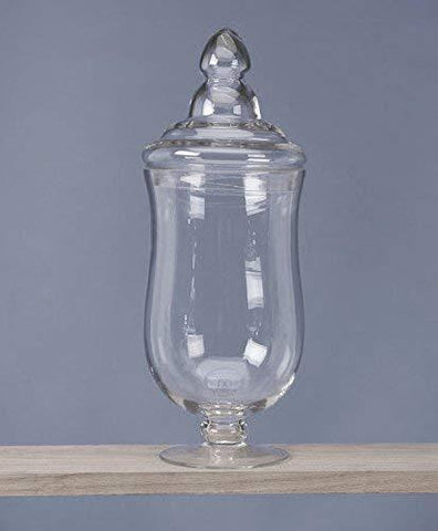 Clear Glass Apothecary Candy Jar, 16-Inch, Curvature