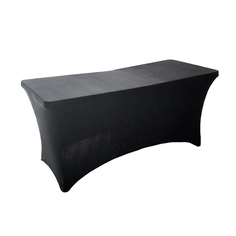 Rectangular Spandex Table-Cloth Cover, 6-Feet, Black