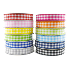 Classic Checkered Plaid Wired Ribbon, 5/8-Inch, 10-Yard