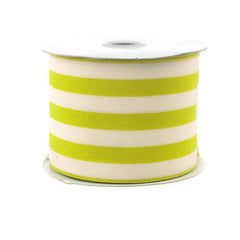 Striped Cotton Ivory Ribbon, 2-1/2-Inch, 10 Yards