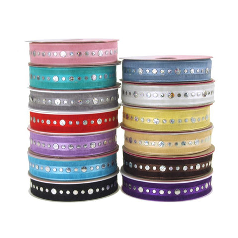 Circle Bling Center Sheer Ribbon, 5/8-Inch 3 Yards