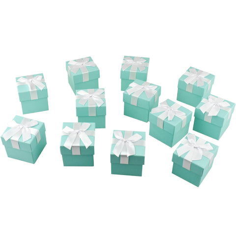 Robin's Egg Blue Mini Square Gift Boxes, 2-1/2-Inch, 12-Count