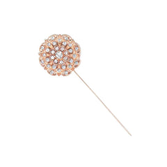 Rhinestone Floral Pin, 1-1/4-Inch, 6-Count