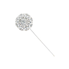 Rhinestone Floral Pin, 1-1/4-Inch, 6-Count