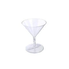 Clear Plastic Martini Glasses, 3-1/2-Inch, 12-Count