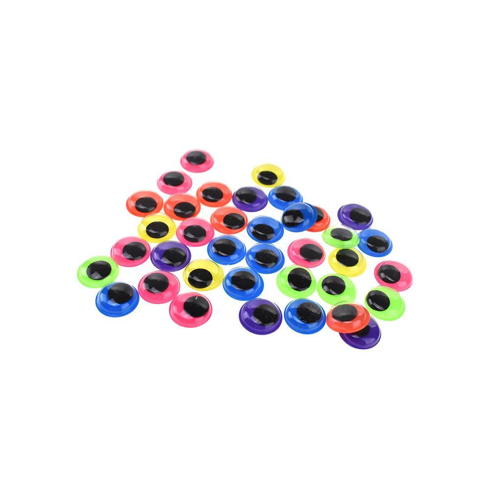 Neon Paste On Eyes, 1/4-Inch, 220-Pieces