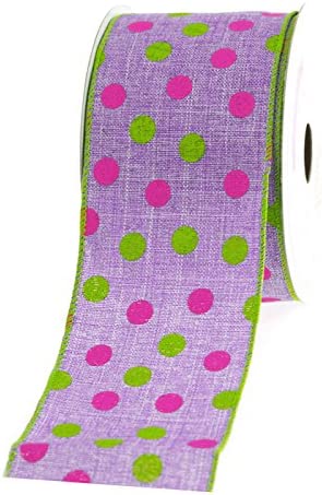 Canvas Ribbon with Vibrant Dots, 2-1/2-inch, 10-yard