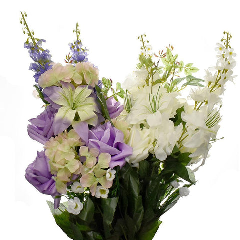 Artificial Rose, Lily, and Hydrangea Bouquet, 26-Inch