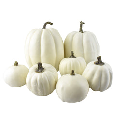 Artificial Pumpkin Home Decor, Assorted Sizes, 7-Piece