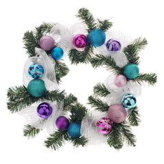 Decorated Styrofoam Christmas Wreath, 21-inch