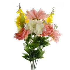 Artificial Dahlia Ranunculus Spray, 22-Inch