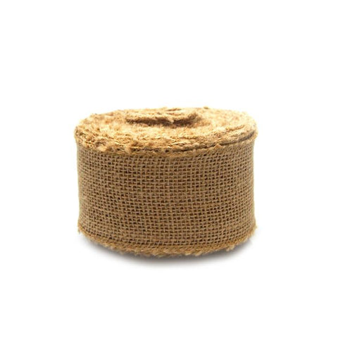 Natural Burlap Roll Sewn-Edge