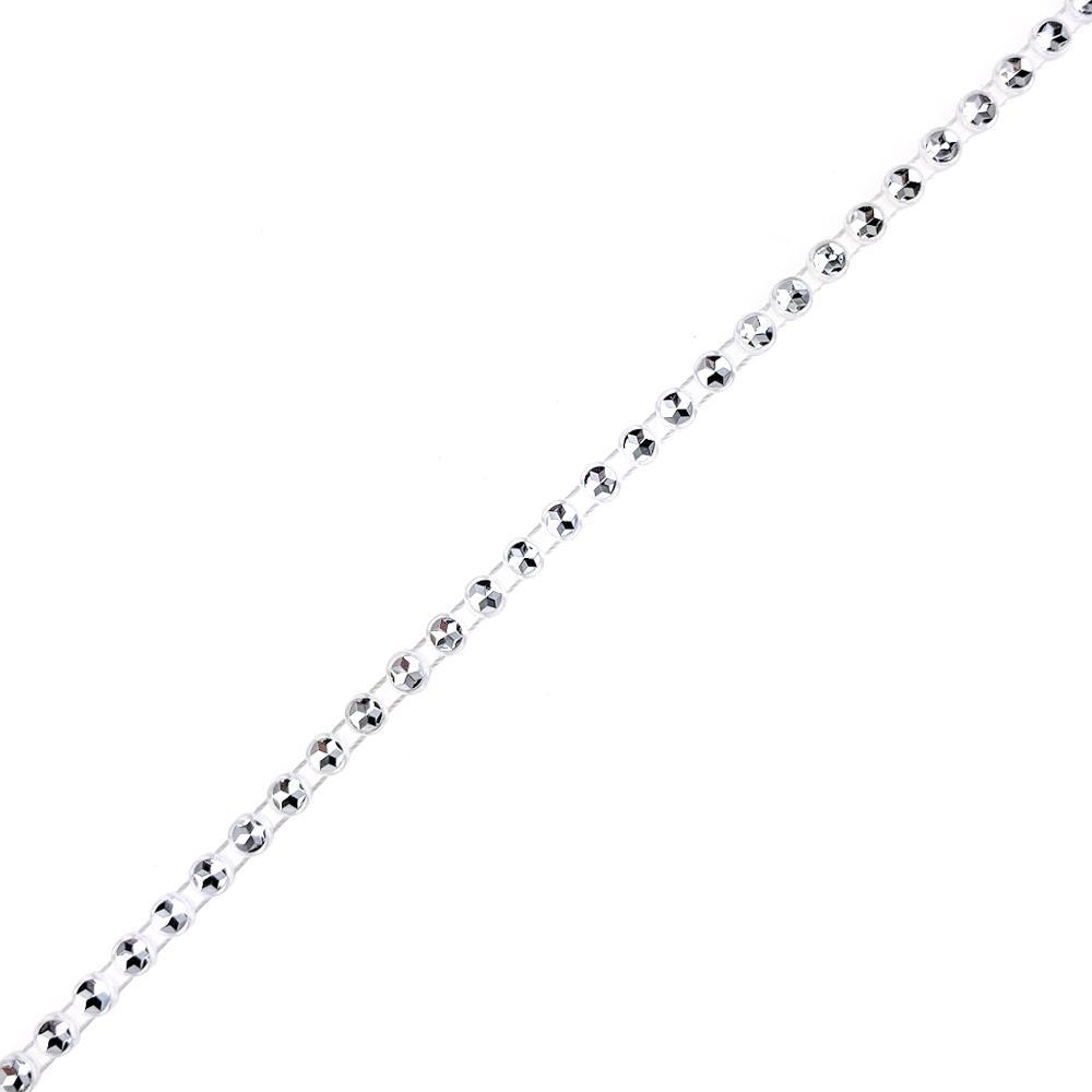 Faux Bead Rhinestone Trim Strand, 4mm, 10-Yards