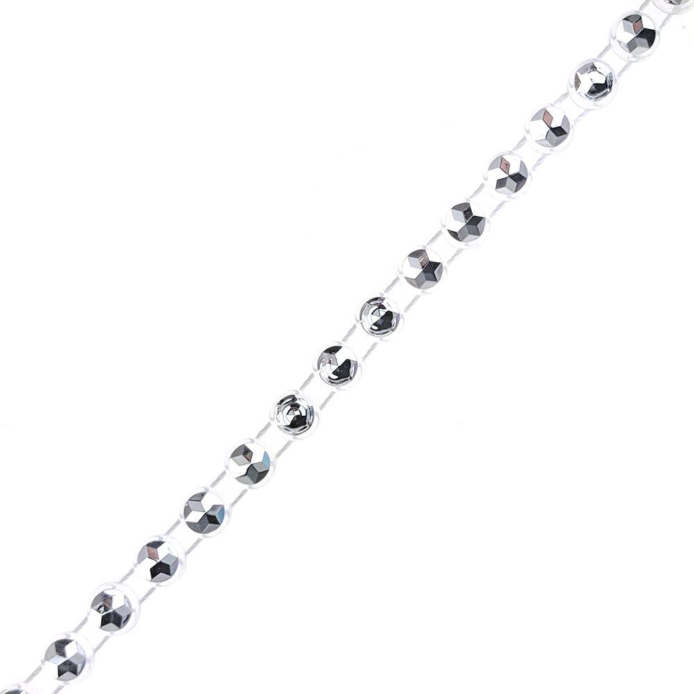 Bead Rhinestone Trim Strand, 6mm, 10-Yards