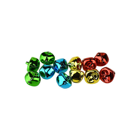 Christmas Jingle Bells, 3/8-inch, 12-count, Multicolor
