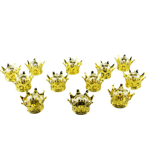 Crown Party Favor Container, 3-1/4-Inch x 2-1/2-Inch, 12-Count - Gold