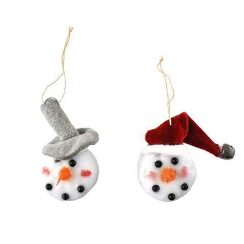 Christmas Snowmen LED Tea Lights, 1-3/4-Inch, 2-Piece