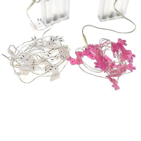 LED Battery Operated Bunny String Lights, 80-Inch