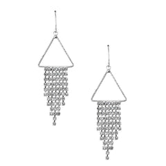 Triangle Chime Drop Earrings, 2-1/4-Inch