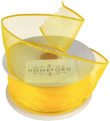 Sheer Organza Wired Edge Ribbon, 1-1/2-Inch, 10 Yards