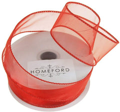 Sheer Organza Wired Edge Ribbon, 1-1/2-Inch, 10 Yards