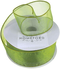 Sheer Organza Wired Edge Ribbon, 1-1/2-Inch, 10 Yards