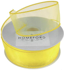 Sheer Organza Wired Edge Ribbon, 1-1/2-Inch, 10 Yards