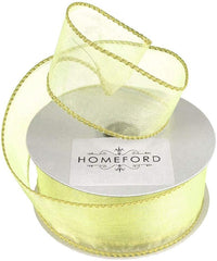 Sheer Organza Wired Edge Ribbon, 1-1/2-Inch, 10 Yards