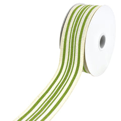 Woven French Stripes Wired Ribbon, 1-1/2-Inch, 10-Yard