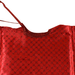 Glittered Starburst Diamonds Christmas Tree Skirt, 47-1/4-Inch - Red