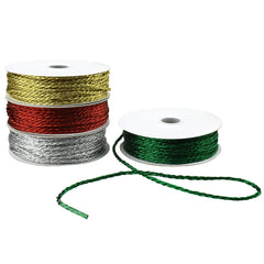 Christmas Brilliant Metallic Cording, 3/32-Inch, 10-Yard