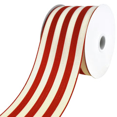 Striped Cotton Ivory Ribbon, 2-1/2-Inch, 10 Yards