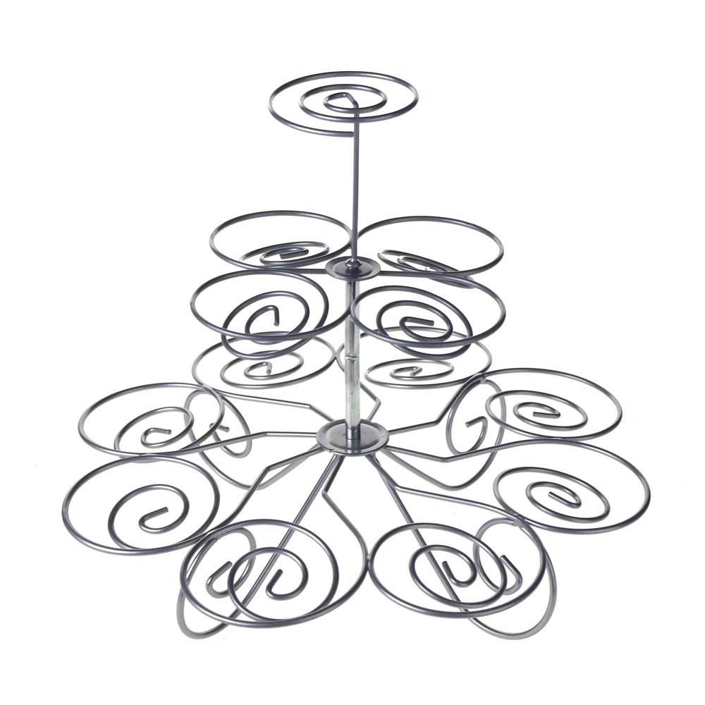 Spiral Metal Wire Cupcake Holder, 3-tier, 9-1/2-Inch