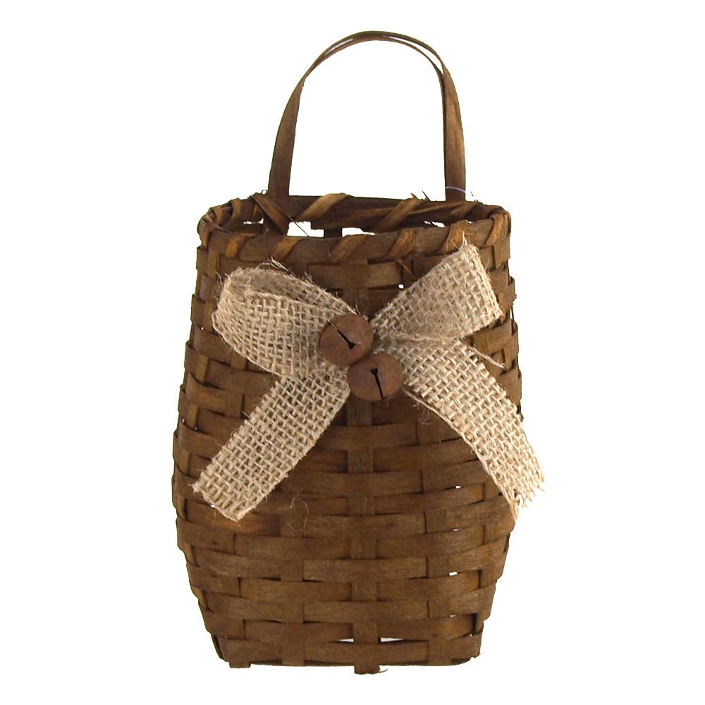 Wicker Baskets Burlap Straw Pouch, 5-1/2-Inch, Natural