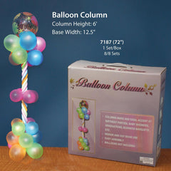 Balloon Column, White, 6-Feet