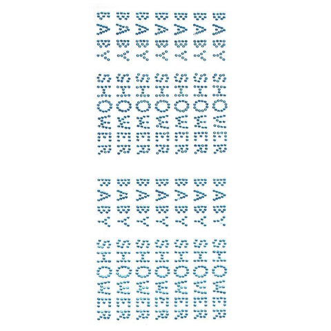 Baby Shower Rhinestone Stickers, 3/8-Inch, 140-Count, Blue