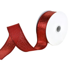 Elegant Cracked Lamé Wired Ribbon, 1-1/2-Inch, 10-Yard