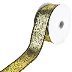 Elegant Cracked Lamé Wired Ribbon, 1-1/2-Inch, 10-Yard